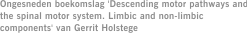 Ongesneden boekomslag 'Descending motor pathways and the spinal motor system. Limbic and non-limbic components' van Gerrit Holstege