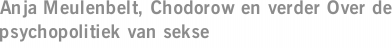 Anja Meulenbelt, Chodorow en verder Over de psychopolitiek van sekse